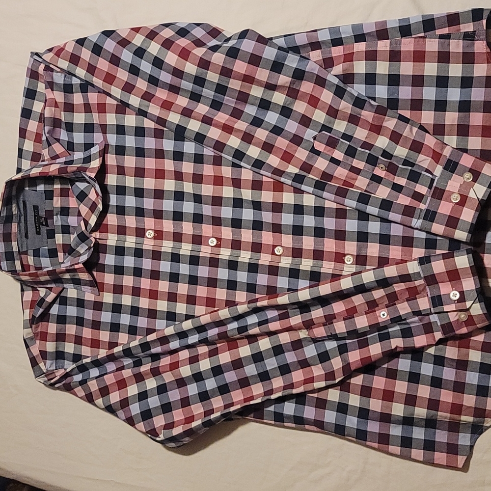 Banana Republic Custom 078 wash shirt, plaid